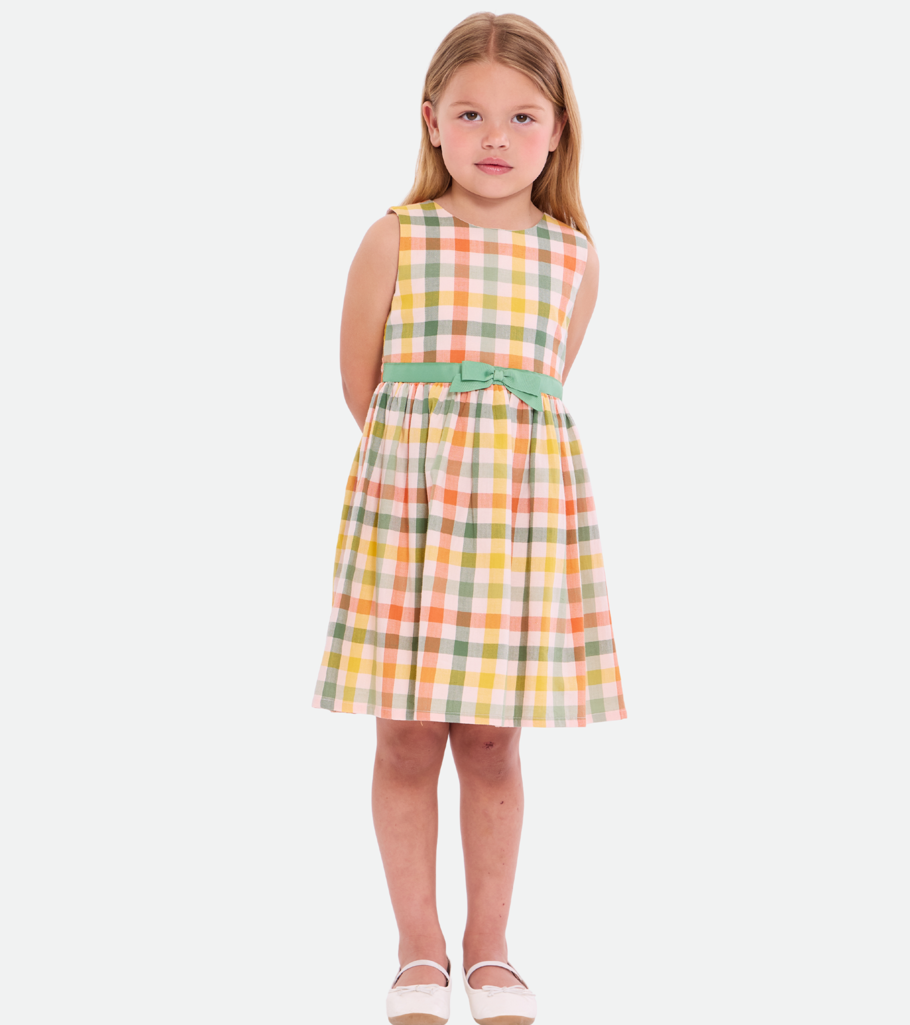 Penny Plaid Harvest Dress with Cardigan
