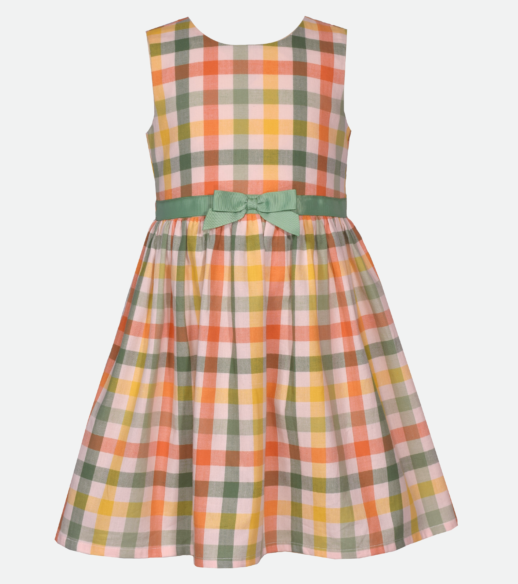 Penny Plaid Harvest Dress with Cardigan