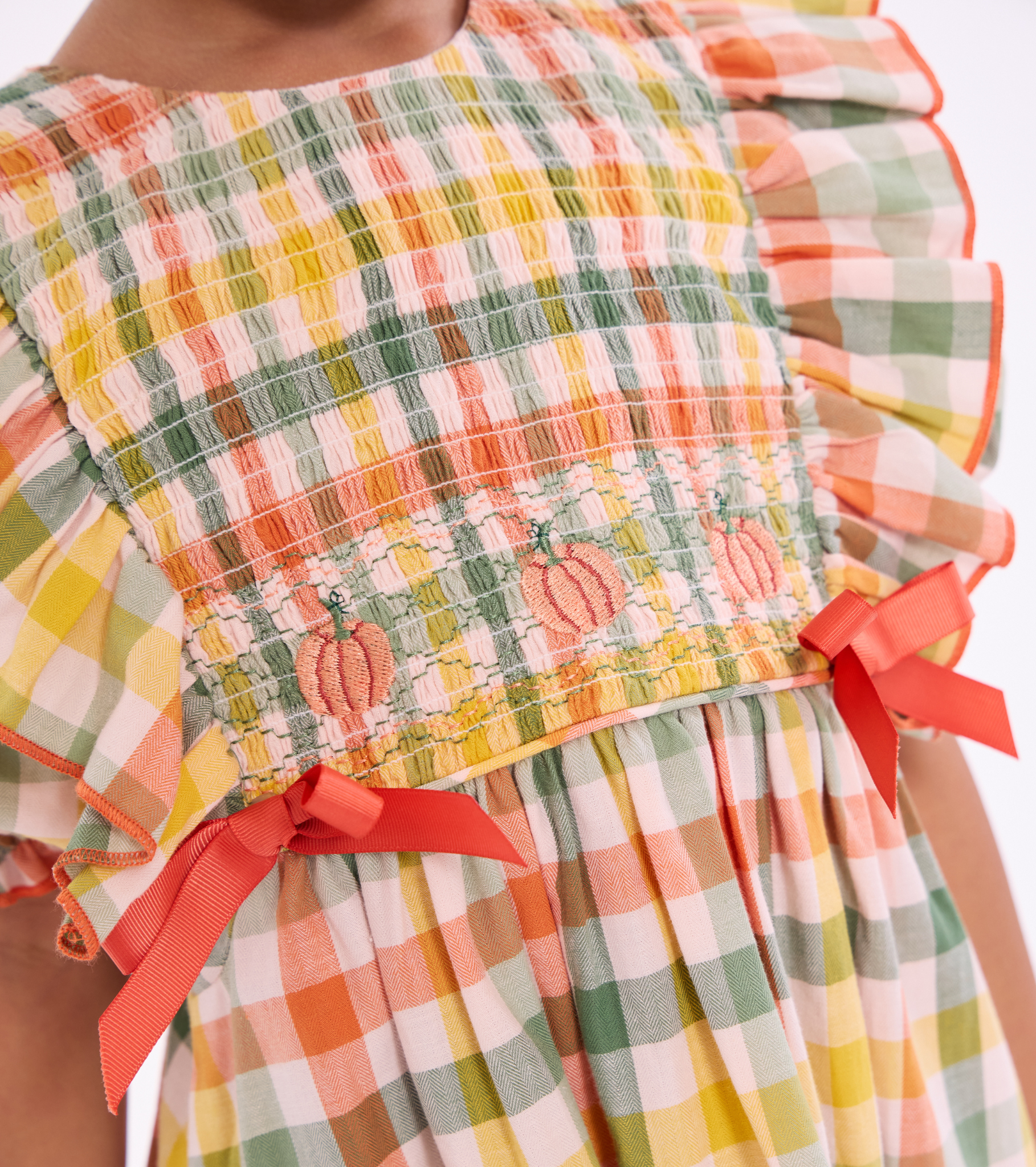 Harvest Smocked Plaid Dress