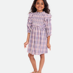 Violette Smocked Plaid Dress - Image
