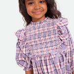 Violette Smocked Plaid Dress - Image