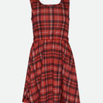 Valerie Plaid Dress with Cardigan - Image