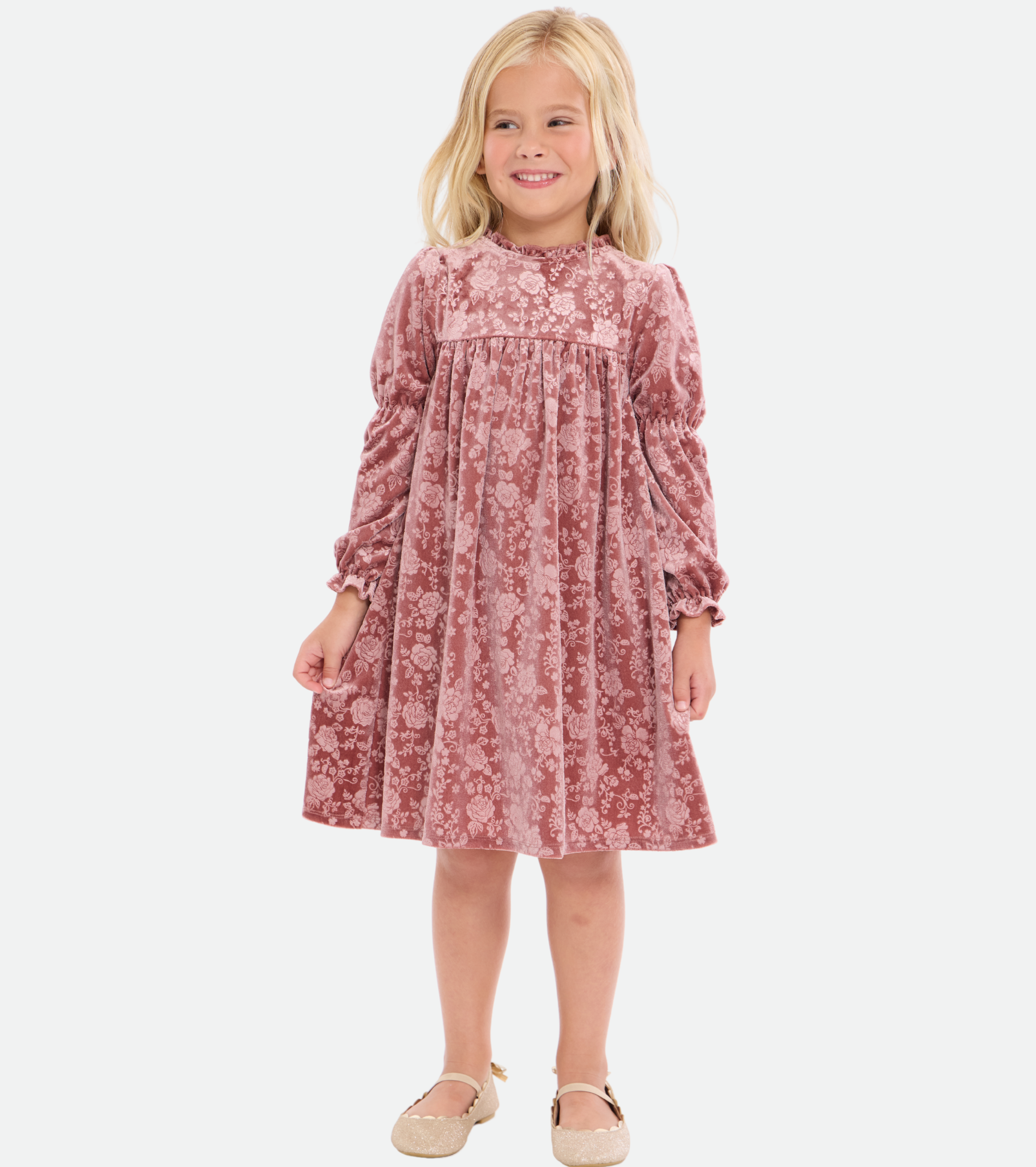 Iris Velvet Floral Dress