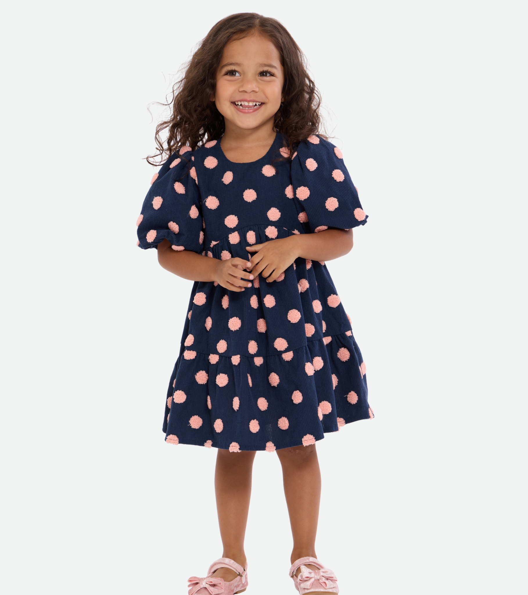 Reece Tufted Polka Dot Dress