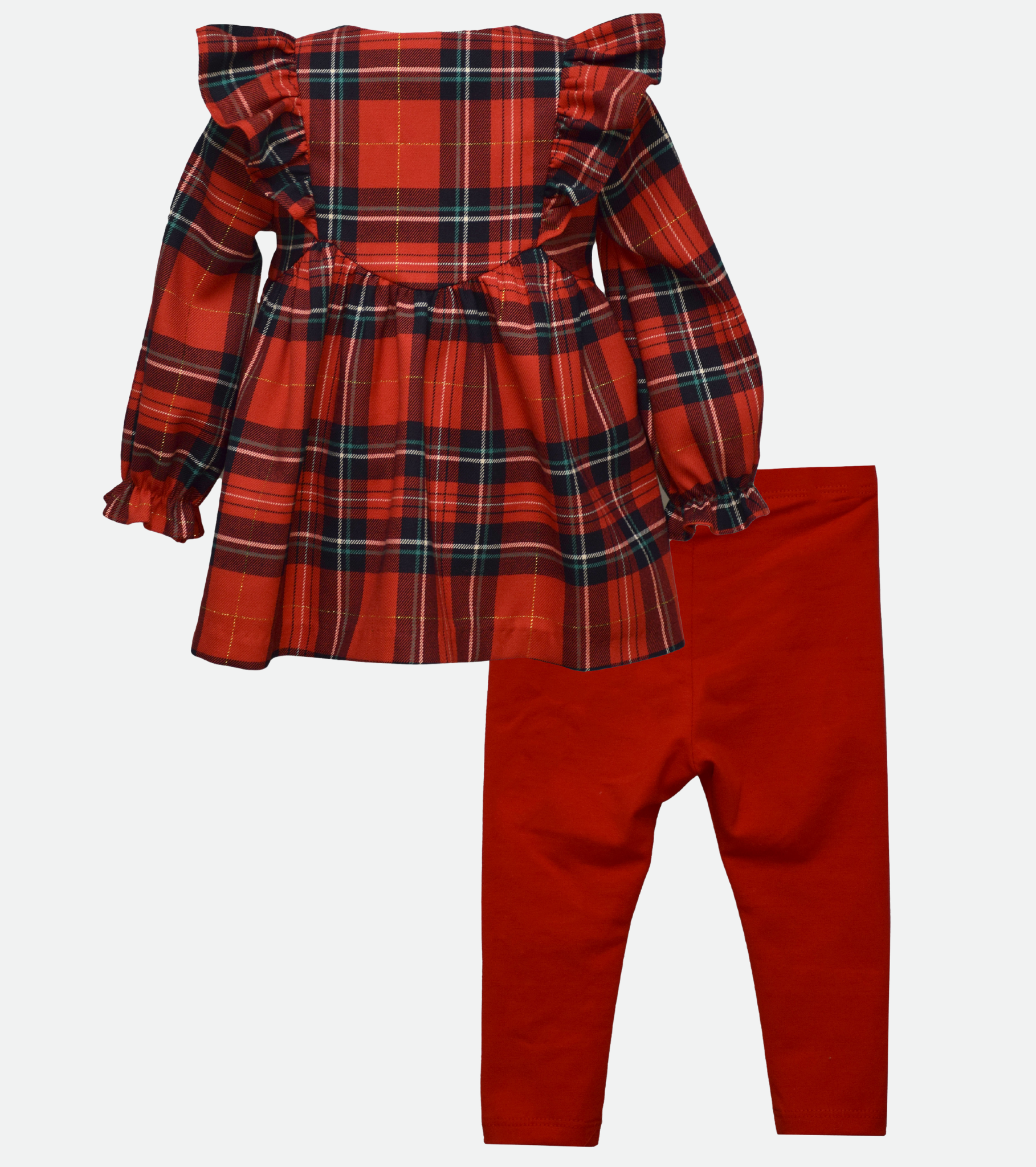 Jordan Plaid Pinafore Legging Set