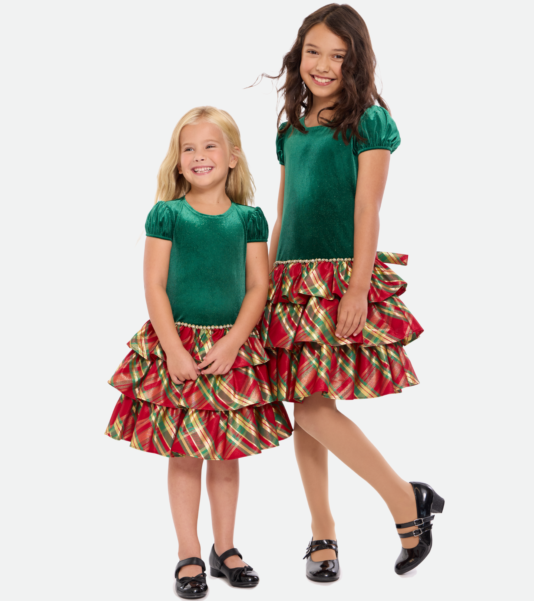 Abby Tiered Plaid Party Dress