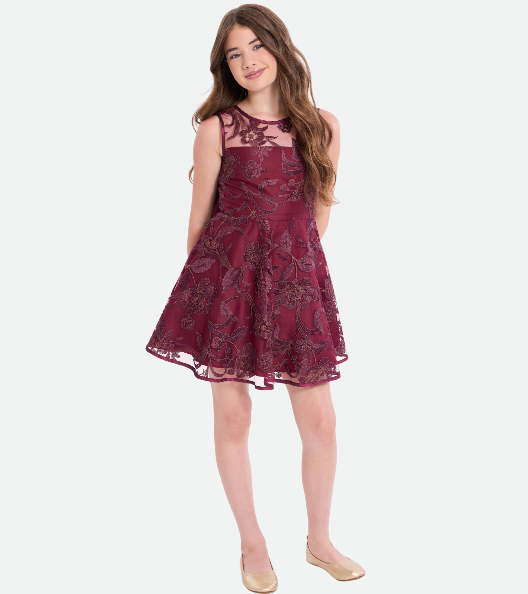 Andrea Embroidered Party Dress