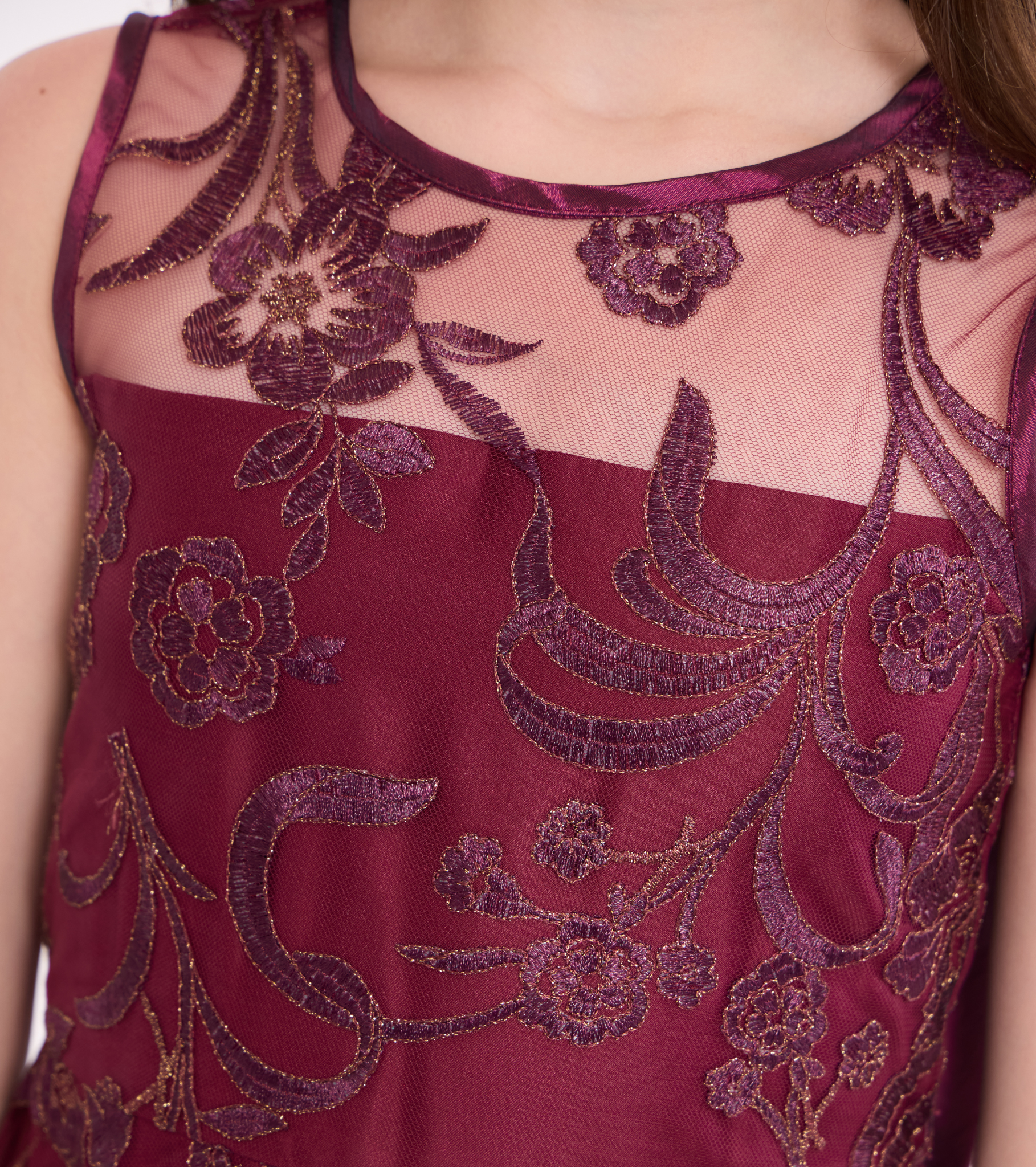 Andrea Embroidered Party Dress