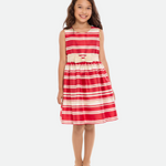 Angie Striped Party Dress with Cardigan - Image