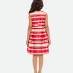 Angie Striped Party Dress with Cardigan - Image