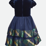 Delia Tiered Plaid Party Dress - Image