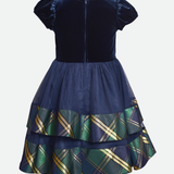 Delia Tiered Plaid Party Dress - Image