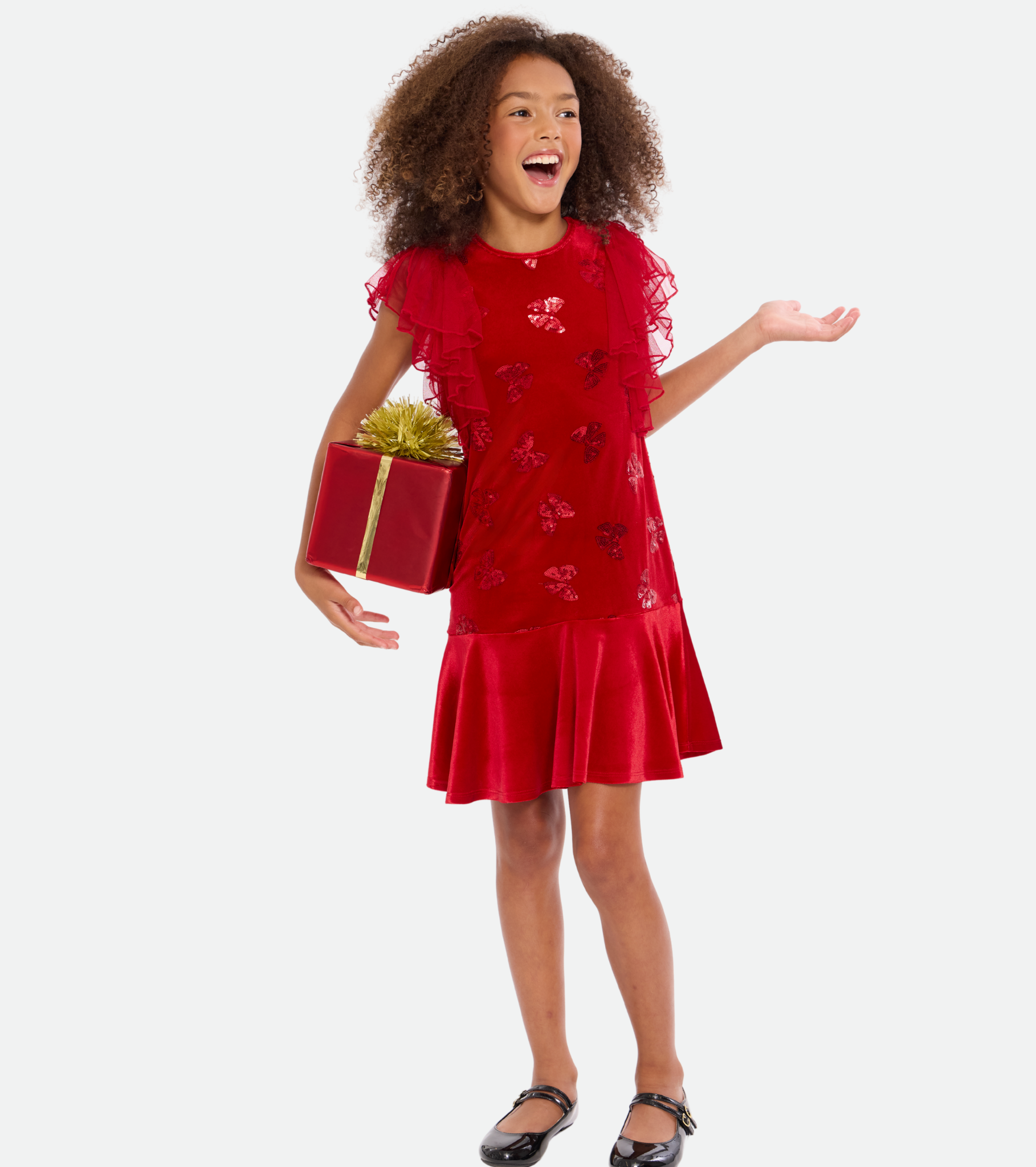 Alexa Sequin Bow Party Dress