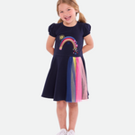 Back to School Rainbow Knit Dress - Image