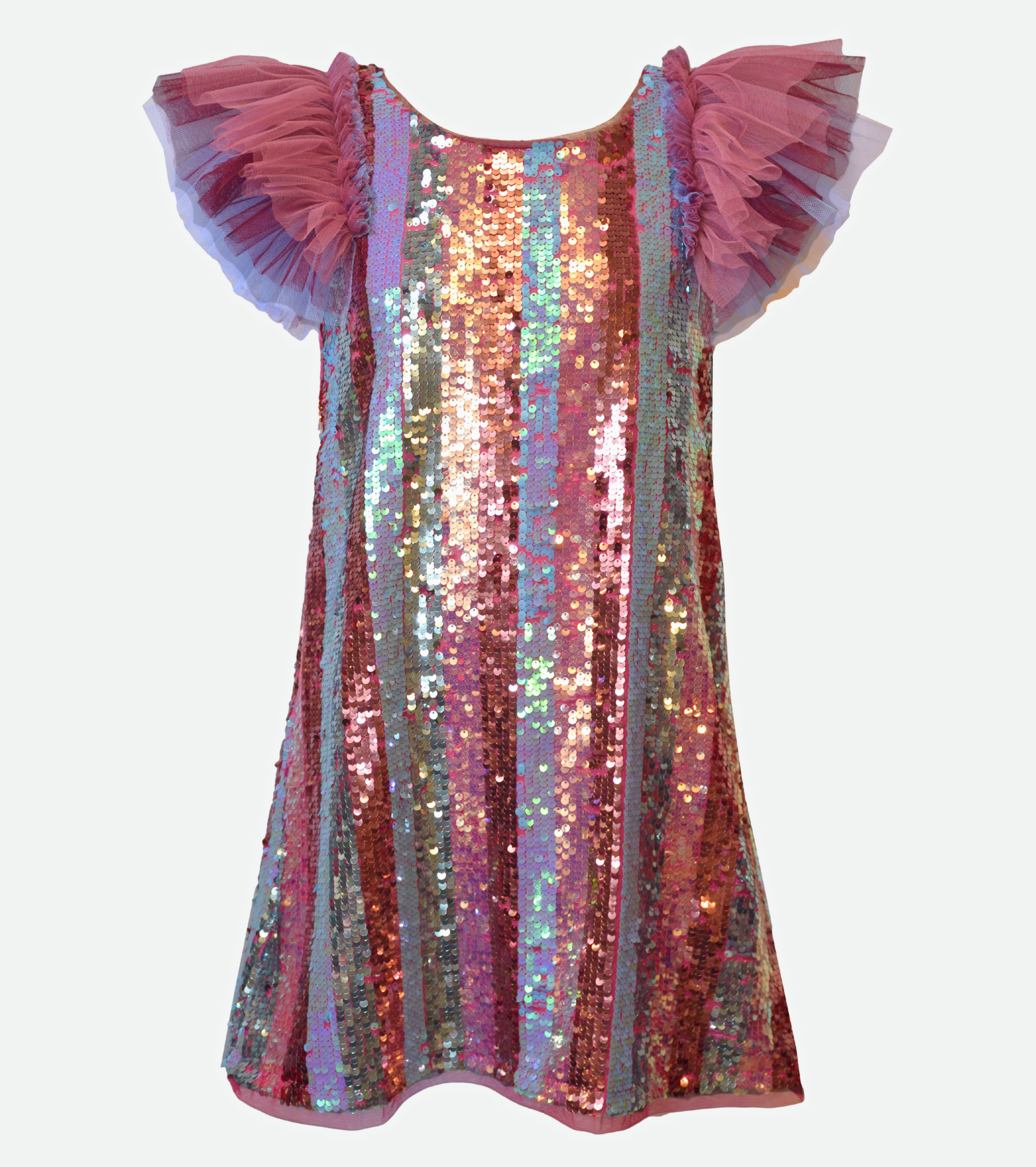 Purple Sequin Party Dress for Tween Girls