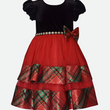 Delia Tiered Plaid Party Dress - Image