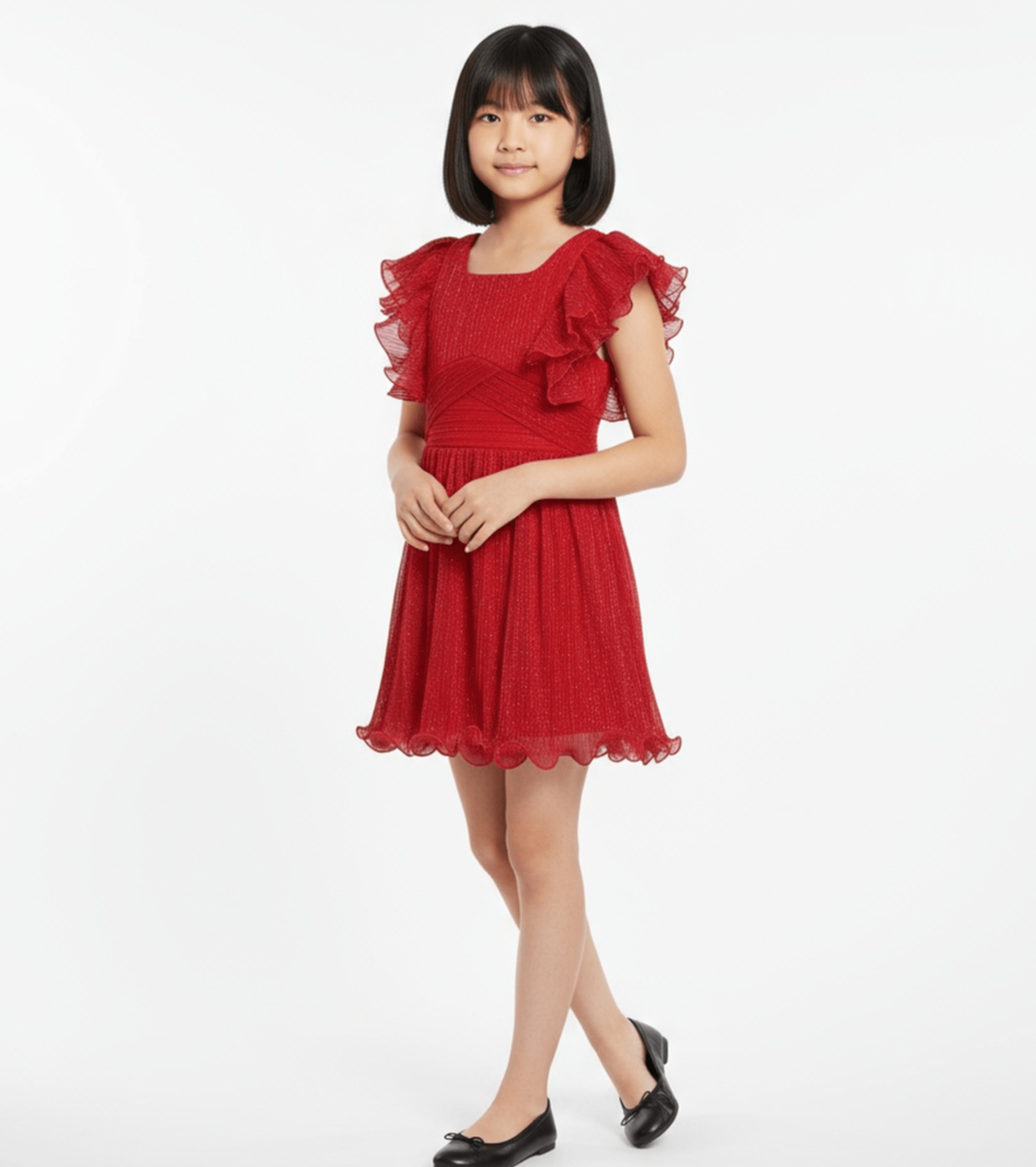 Milly Sparkle Pleated Party Dress