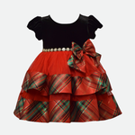 Delia Tiered Plaid Party Dress - Image
