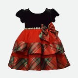 Delia Tiered Plaid Party Dress - Image