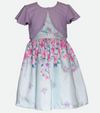Easter Dresses for Girls floral party dress with purple cardigan
