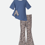 Milly Asymmetrical Leopard Print Pant Set - Image