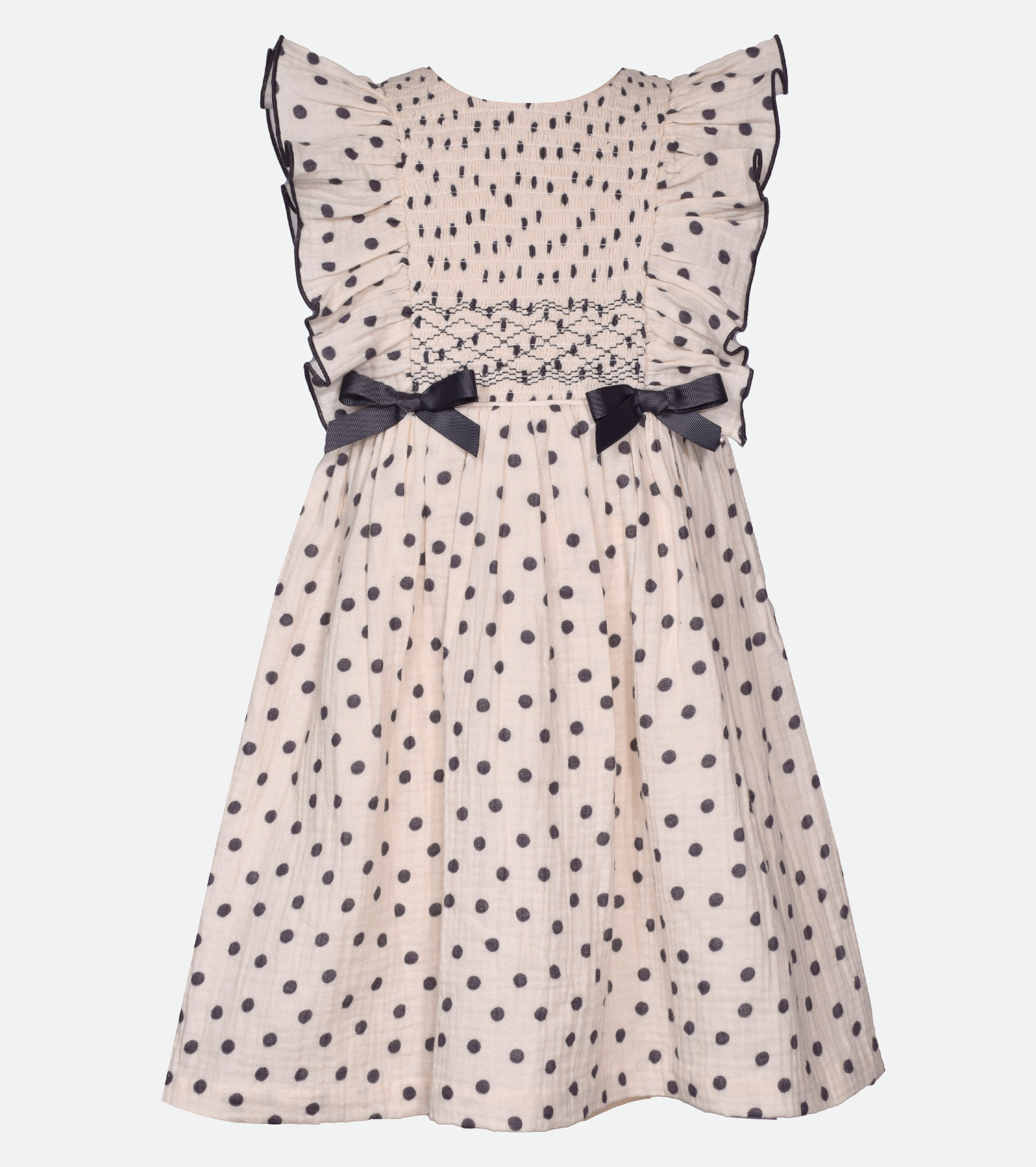 polka dot smocked dress for girls cotton polka dot dress