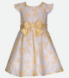 yellow floral party dress for girls