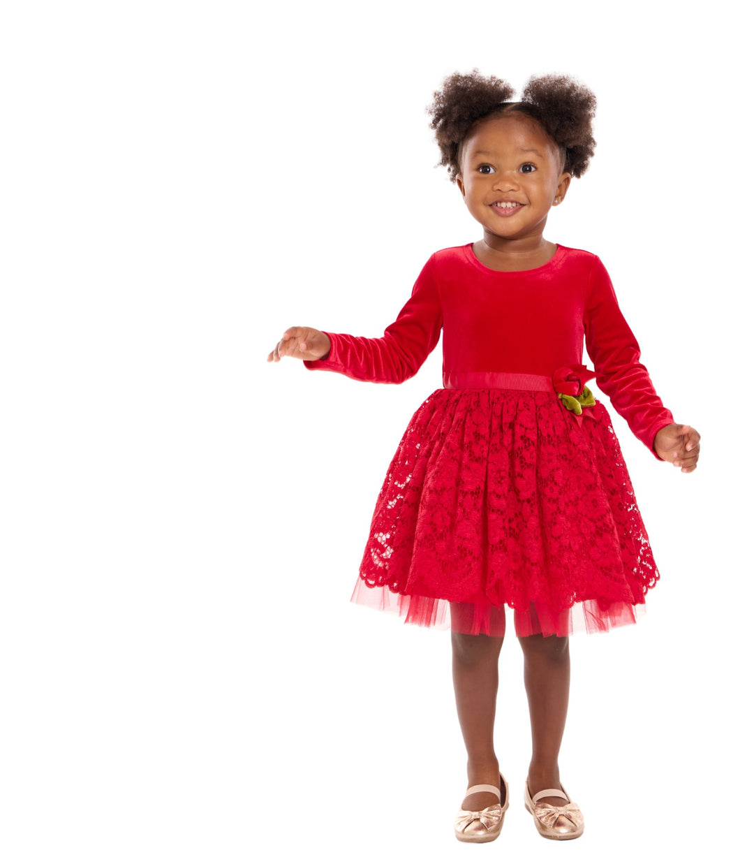 Little girl with deals red dress