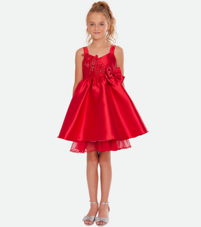 Serena Floral Applique Party Dress