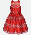 Christmas dresses for girls red lace and silver dress