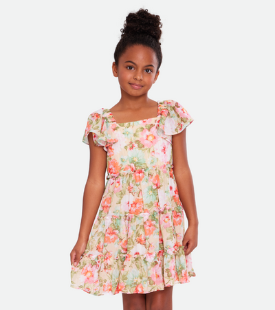 Faith Floral Tiered Dress