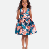 Melody Floral Party Dress with Cardigan - Image 