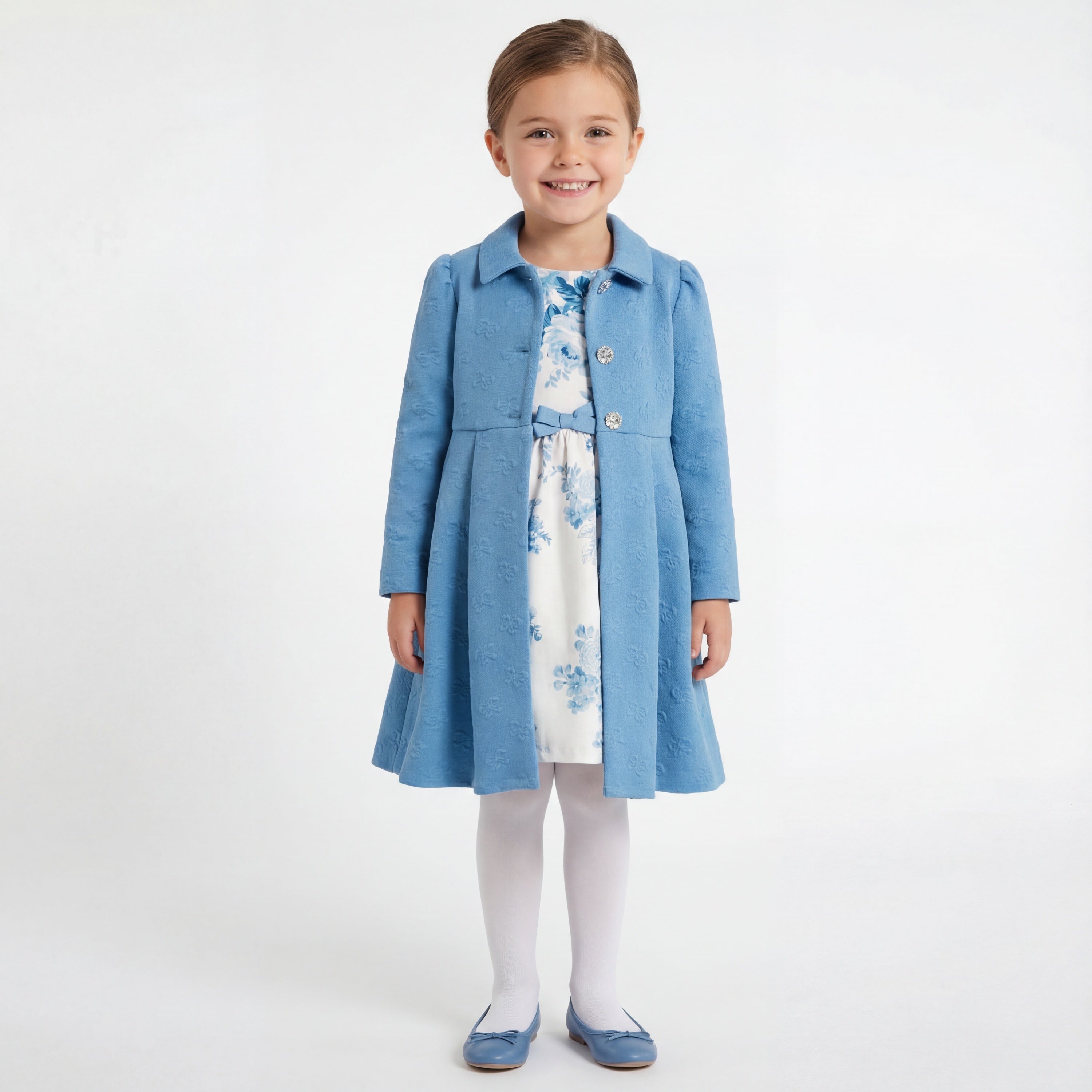 Elodie Floral Knit Coat Set