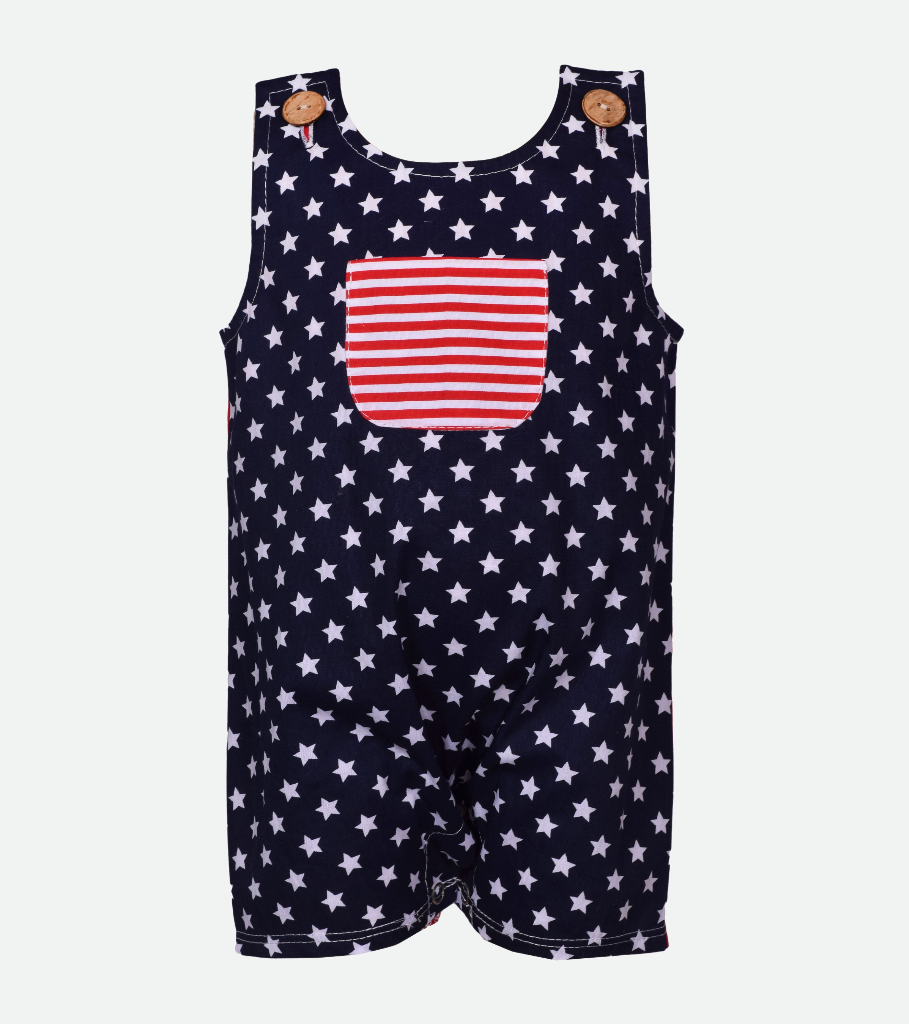 Americana Overalls for Baby Boy Red White and Blue
