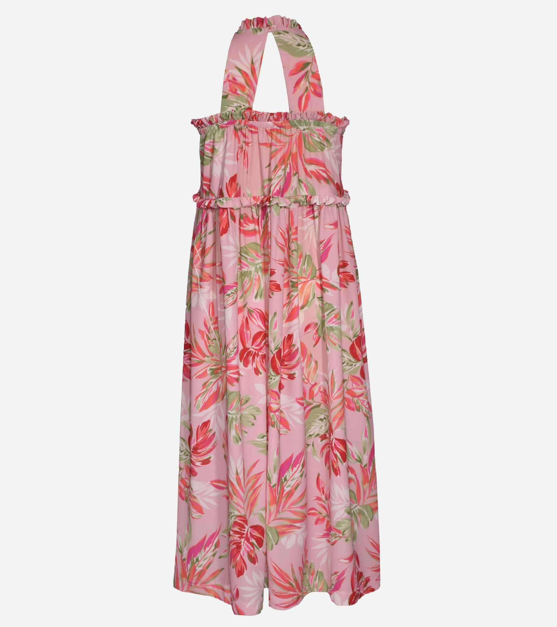 Denim chiffon maxi dress online