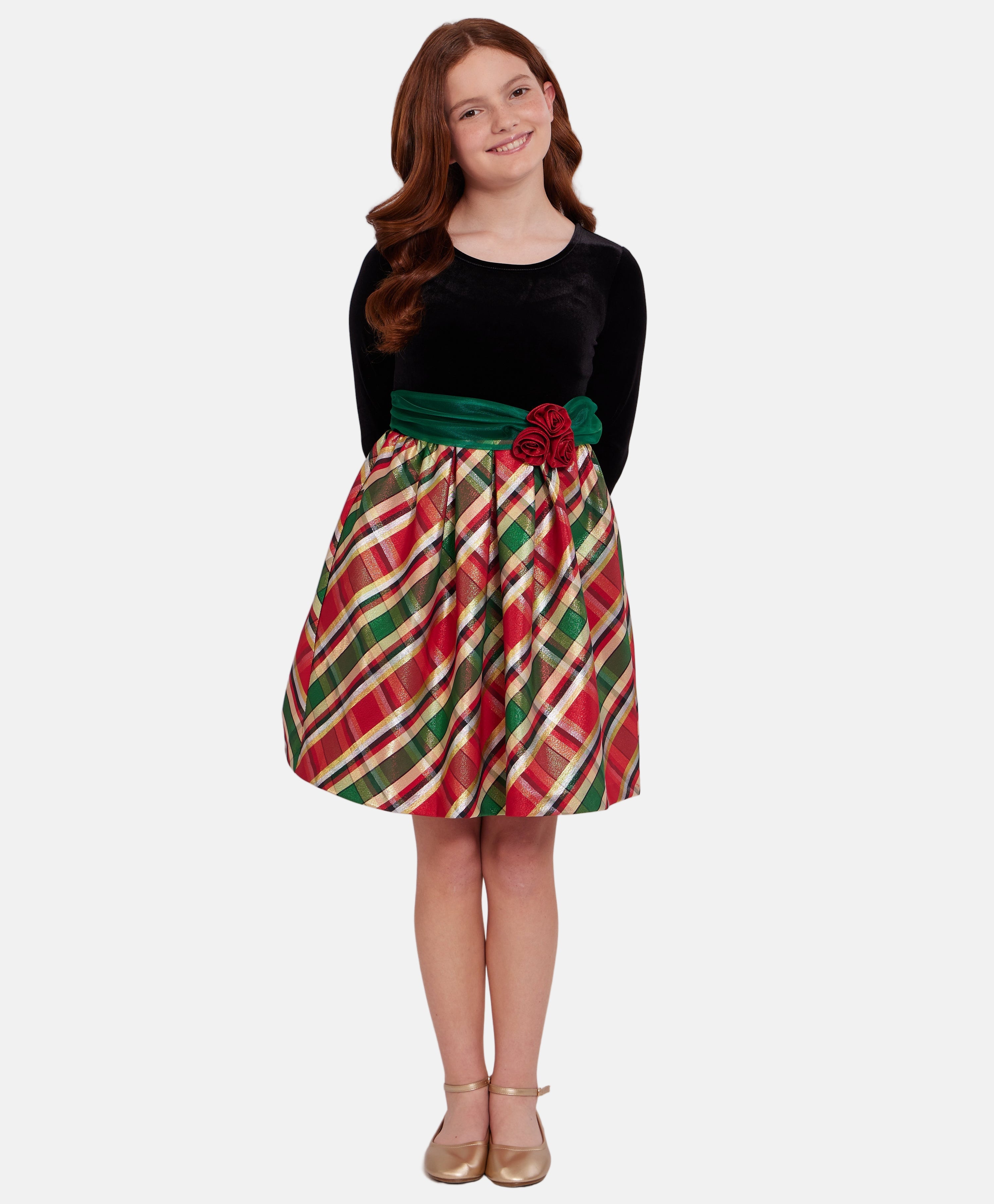 Grace Plaid Party Dress