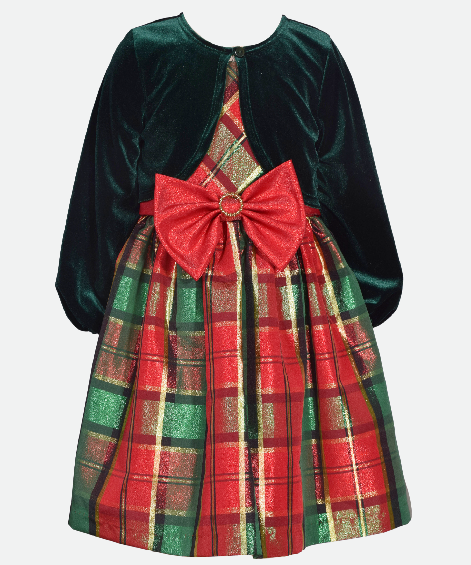 Bonnie jean red plaid dress deals