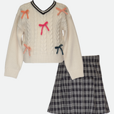 Jackie Bow Sweater & Skirt Set - Image 