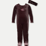 Sadie Velvet Onesie with Headband - Image 