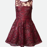 Andrea Embroidered Party Dress - Image 