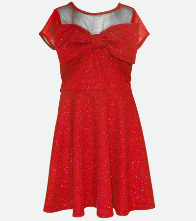 Christmas dresses for girls with sparkly red skater dress