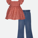 Salina Smocked Denim Outfit Set - Image 