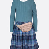 Delia Drop Waist Plaid Dress - Image 