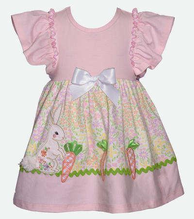 Easter Dress for Girls Pink Easter Dress for Baby Girl with Bunny