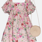 Mary Floral Dress with Purse - Image 