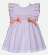 Easter Dresses for girls white smocked dress for baby girl with embroidered easter egg