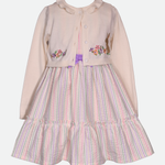 Luca Embroidered Bunny Dress and Cardigan Set - Image 
