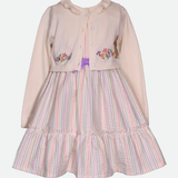 Luca Embroidered Bunny Dress and Cardigan Set - Image 