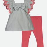 Leyla Flutter Sleeve Legging Set - Image 