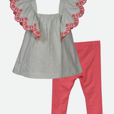 Leyla Flutter Sleeve Legging Set - Image 